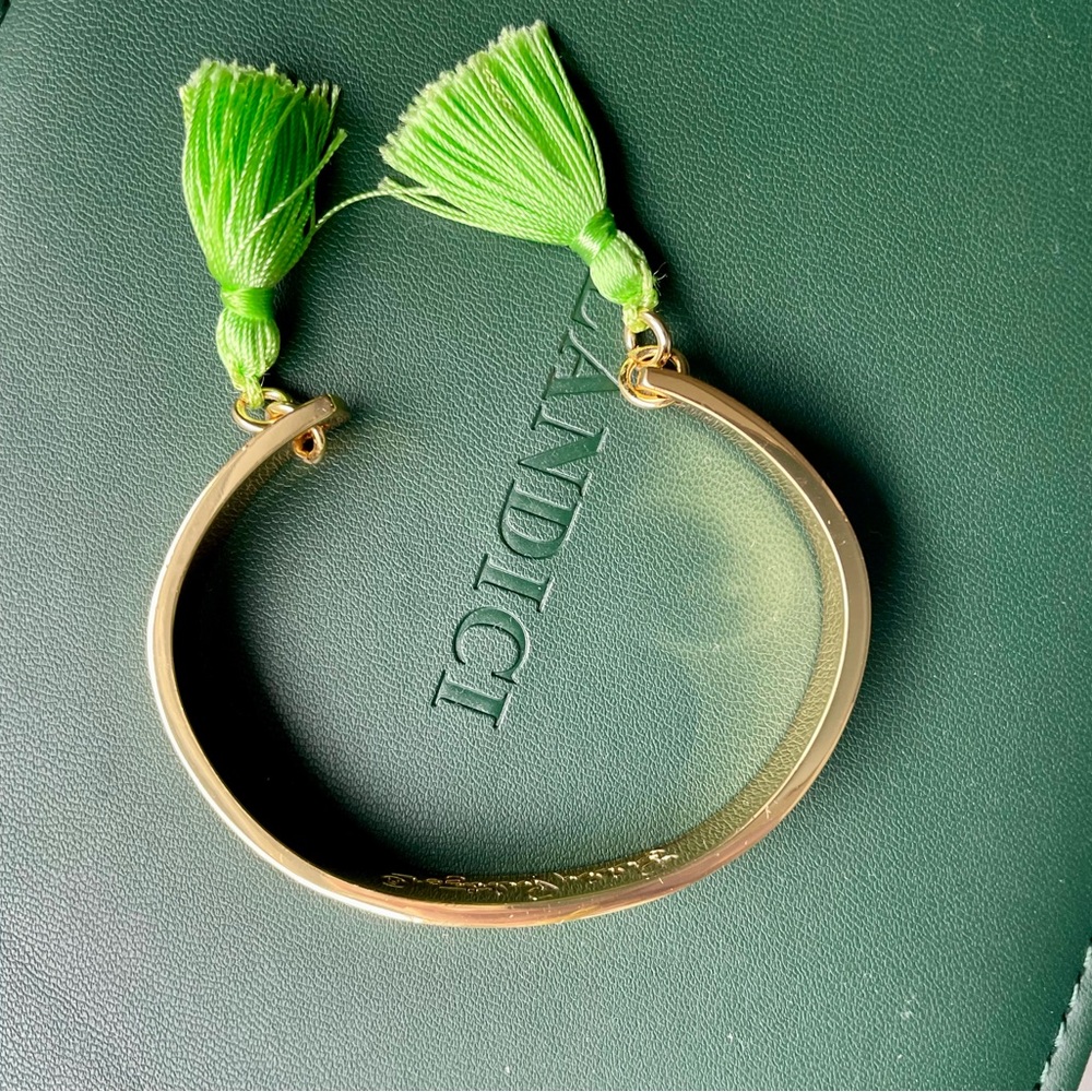 Lilly Pulitzer “Sunny State of Mind” Gold Bracelet with Tassel Accents